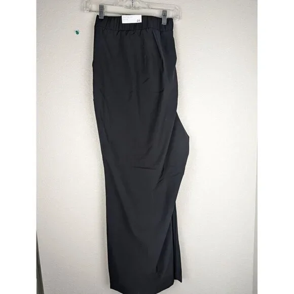 Lane Bryant Wide Leg On The Go Mid Rise Draped Trouser Pants Black Size … - Picture 5 of 12